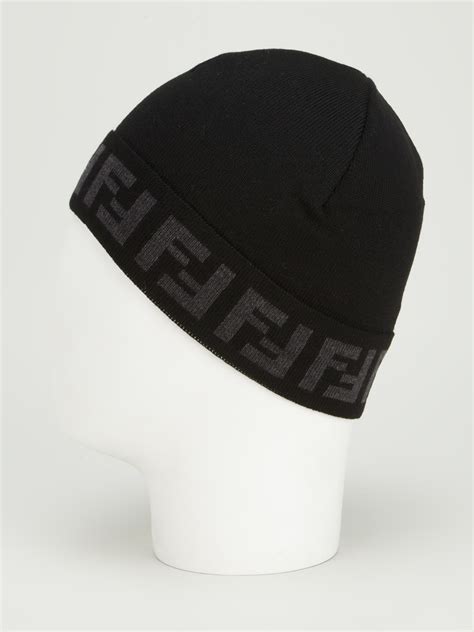 mens fendi beanie|fendi monogram beanie.